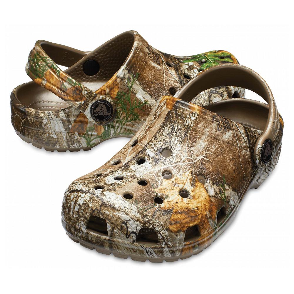 Brown Boys' Crocs Classic Realtree Edge® Clogs | NZ 1333UZGT
